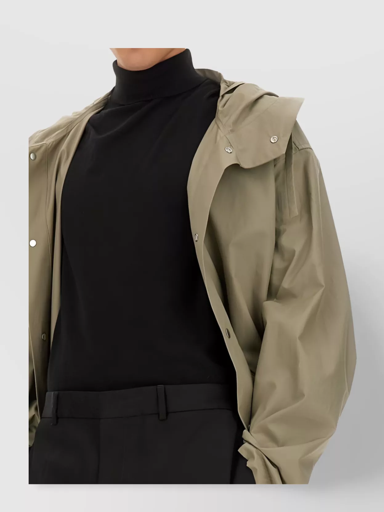 Jil Sander Long Length Logo Hooded Parka With Side Pockets