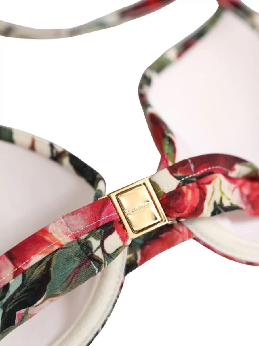 Dolce&Gabbana Floral-Print Bikini Top
