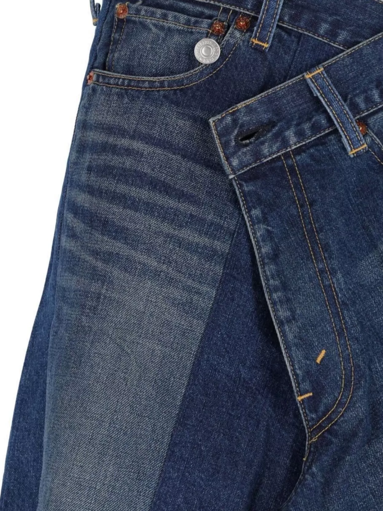 Junya Watanabe Skirt With Back Pockets And Contrast Stitching