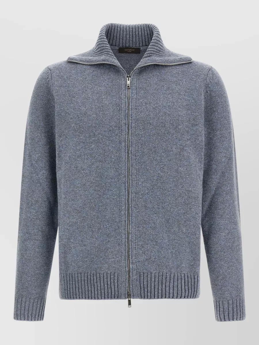 Zanone virgin wool high-neck zip cardigan