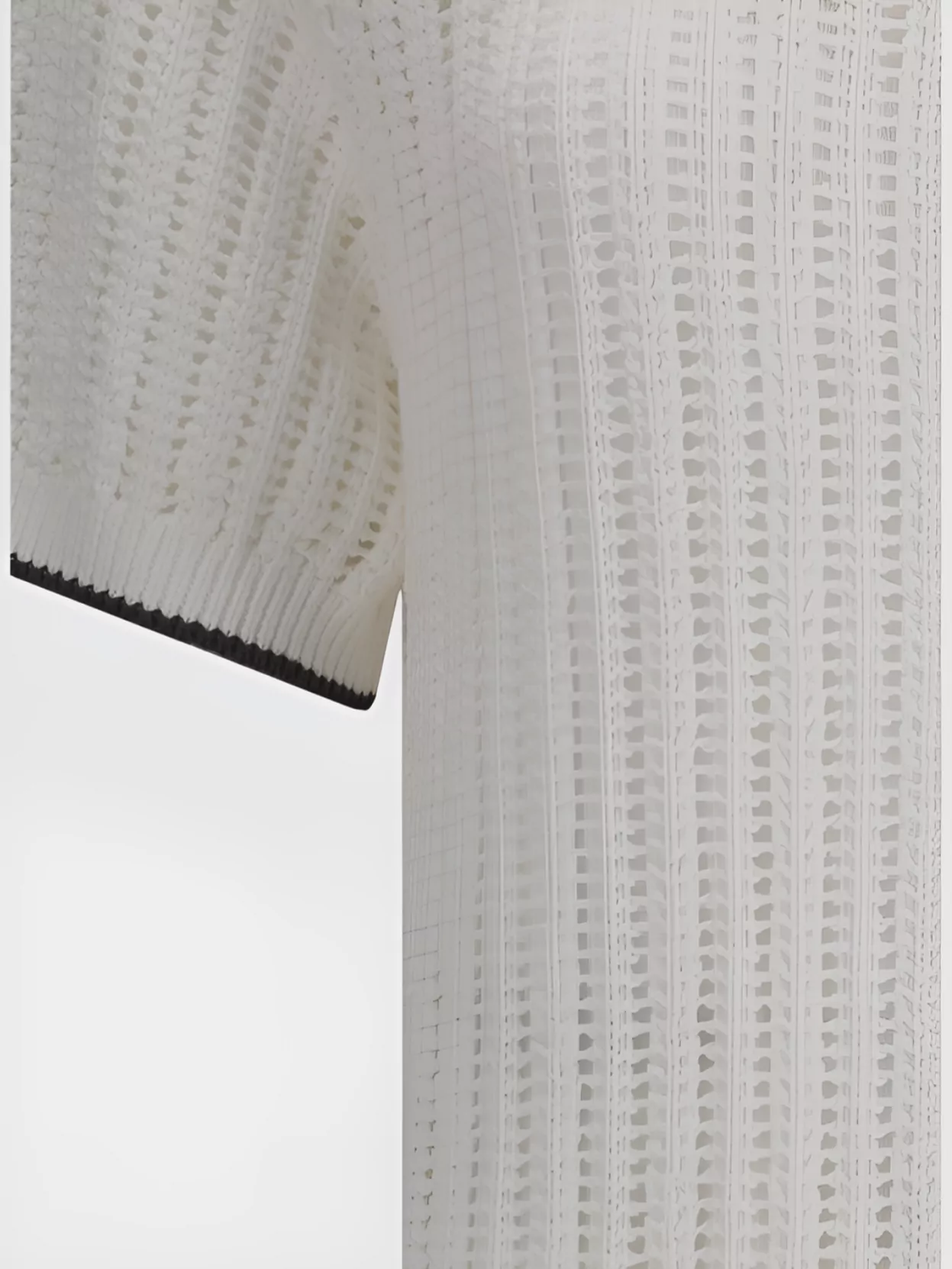 Shop Brunello Cucinelli Ribbed Crew Neck Midi Dress In White