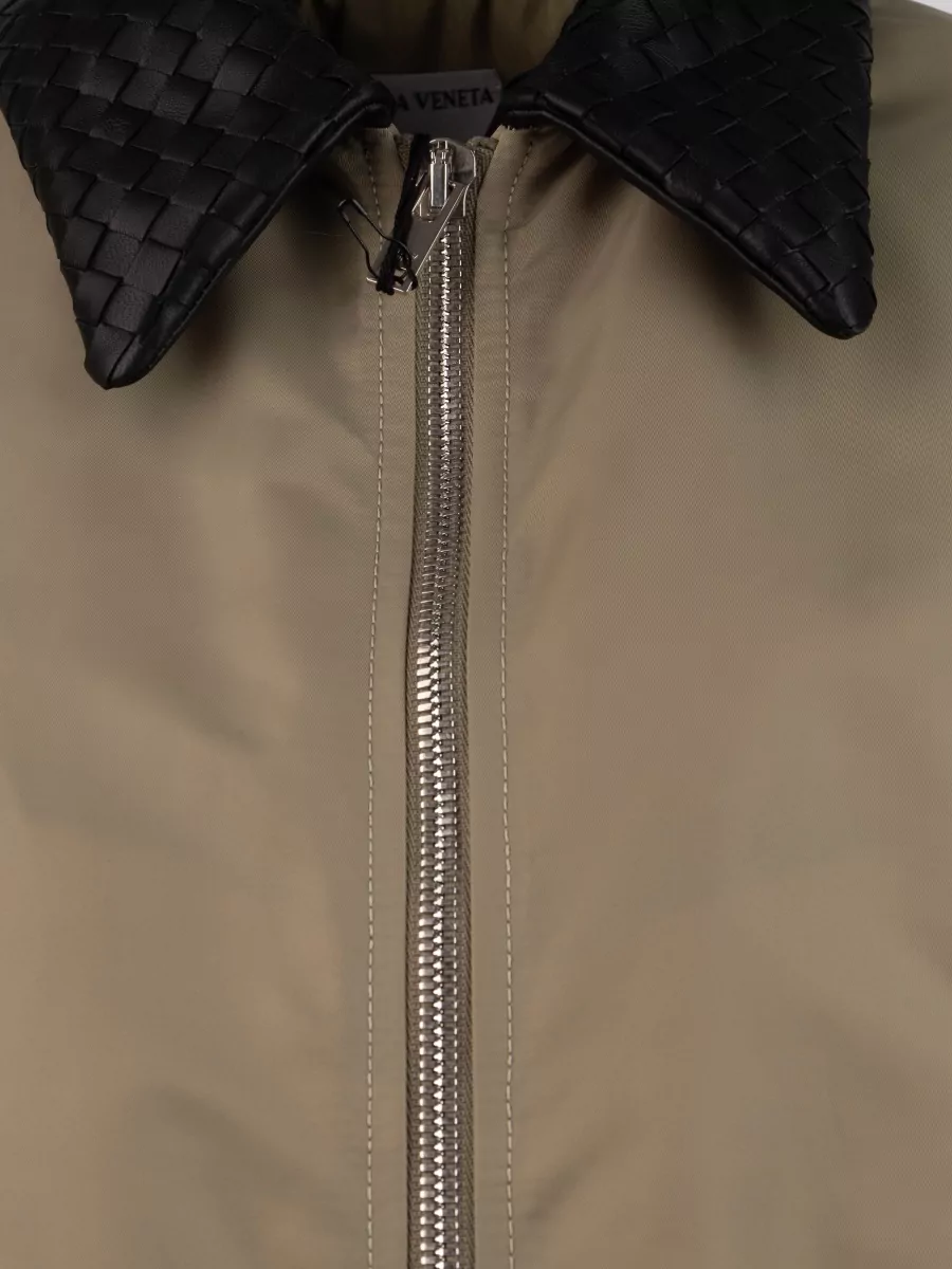 Bottega Veneta Nylon Satin Padded Bomber Jacket