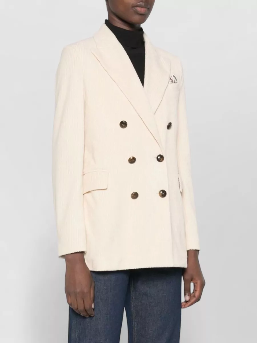 Circolo 1901 Cotton Corduroy Double-Breasted Jacket