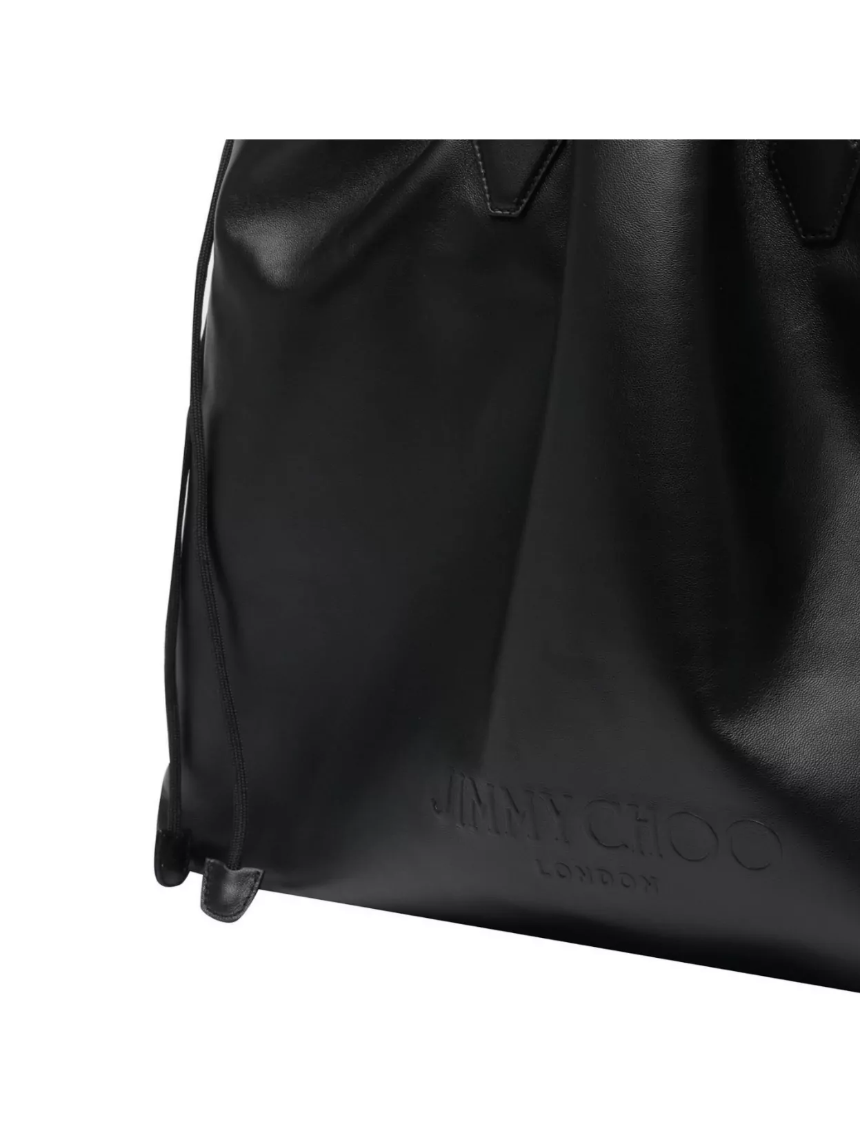 Jimmy Choo Drawstring Leather Tote Bag