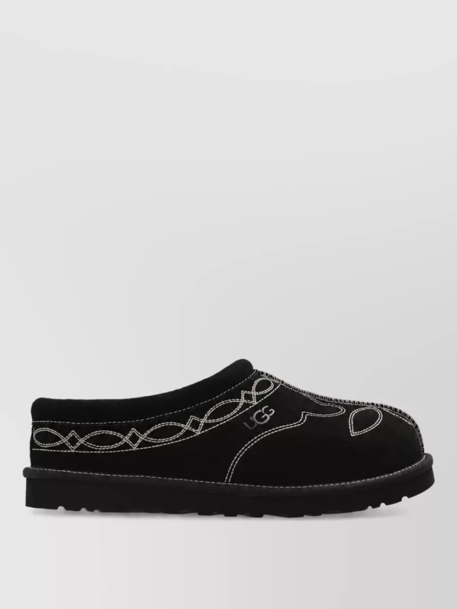 Ugg Embroidered Suede Slippers