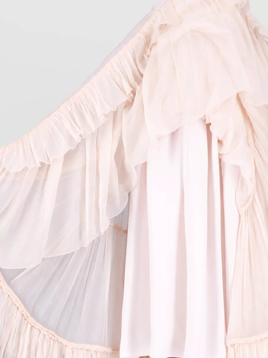 Chloé Silk Midi Skirt
