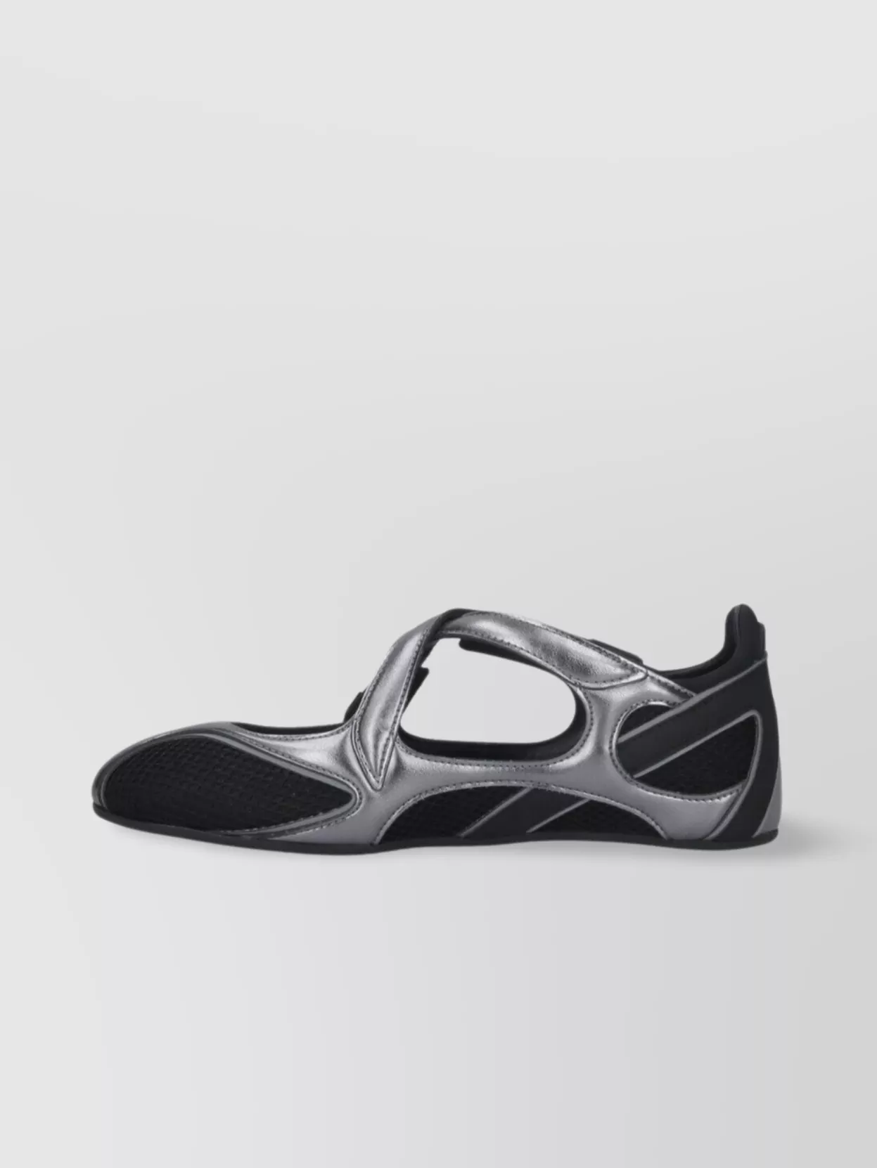 Attico Floor 01 Mesh And Leather Ballerinas Flat