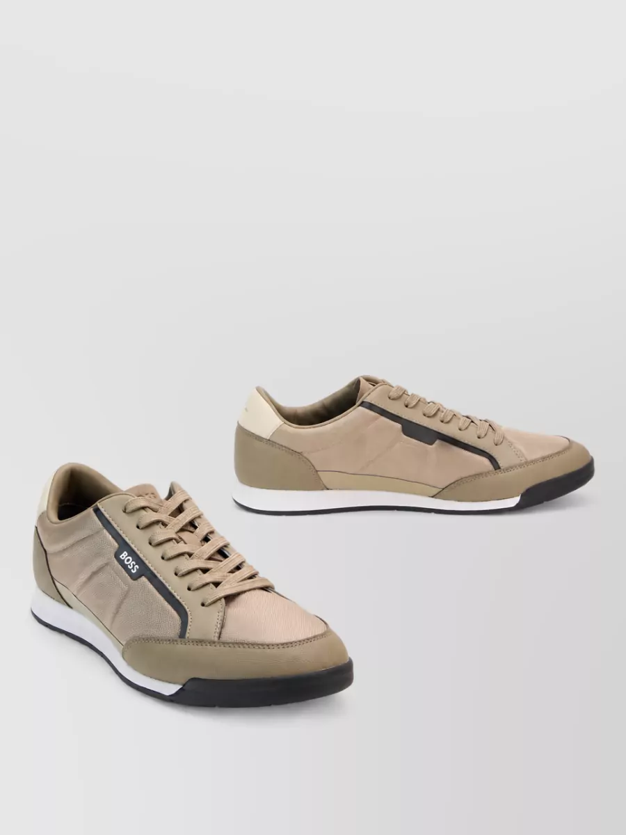 Boss polyester lace-up shoes