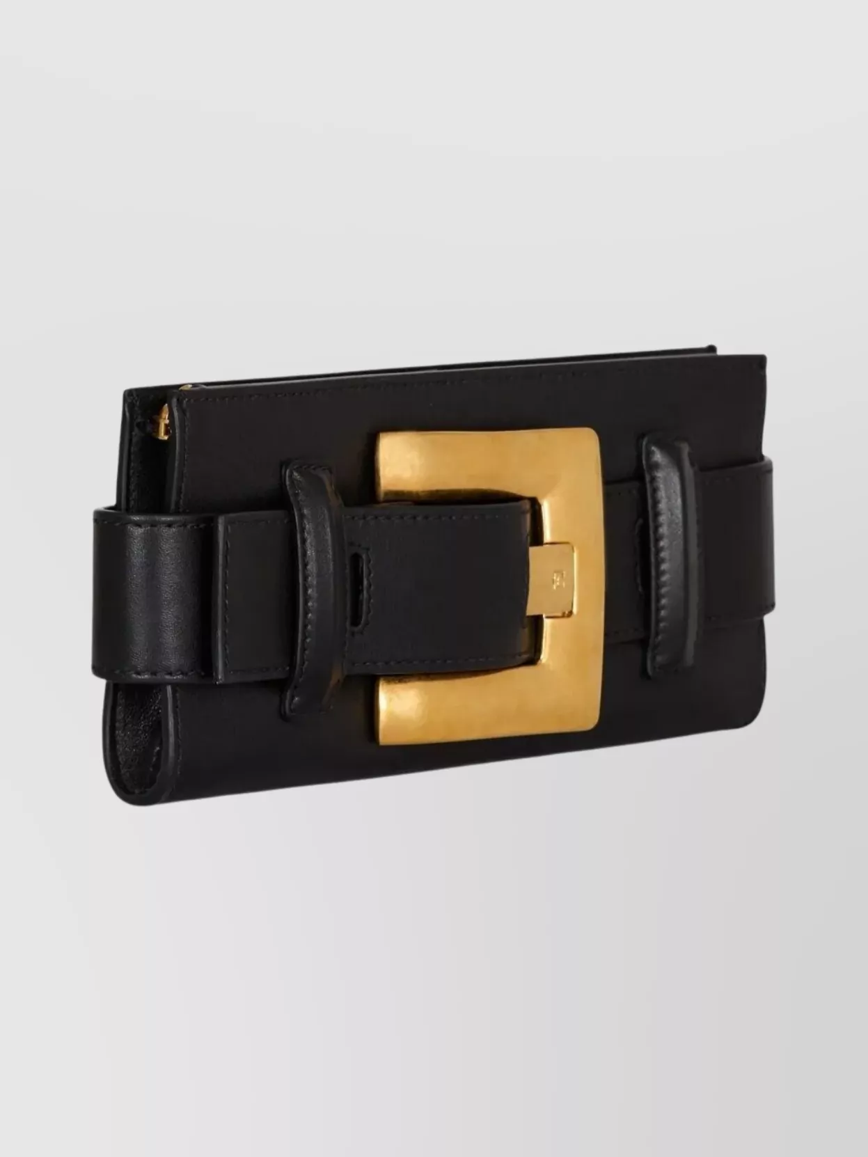 Balmain Rectangular Calfskin Clutch Pouch