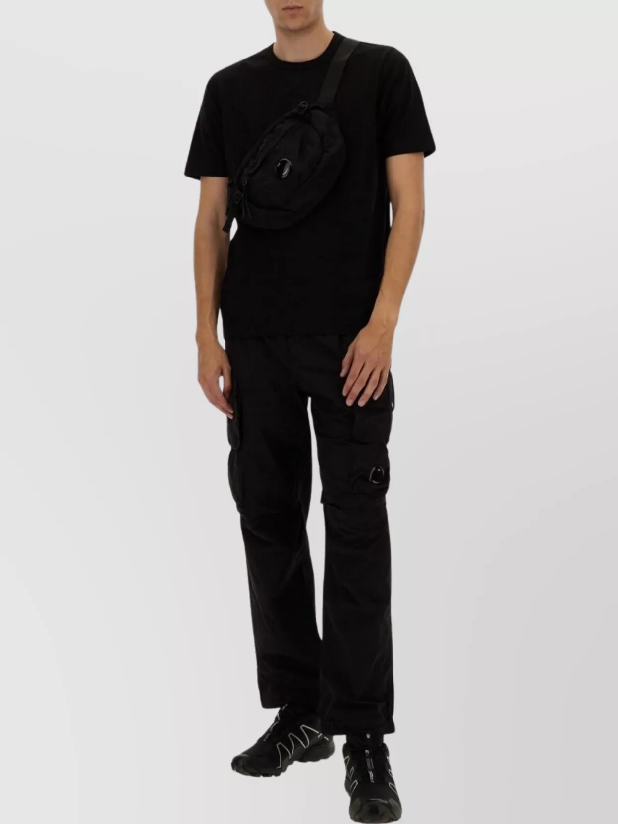 C.p. Company Utility Trousers Cargo Pockets In Black