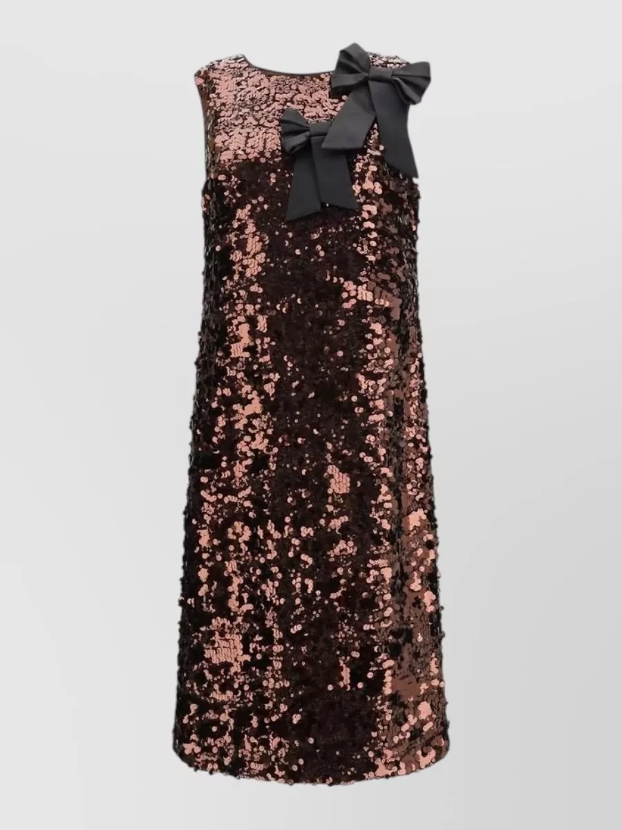 Ganni recycled polyester knee-length dress