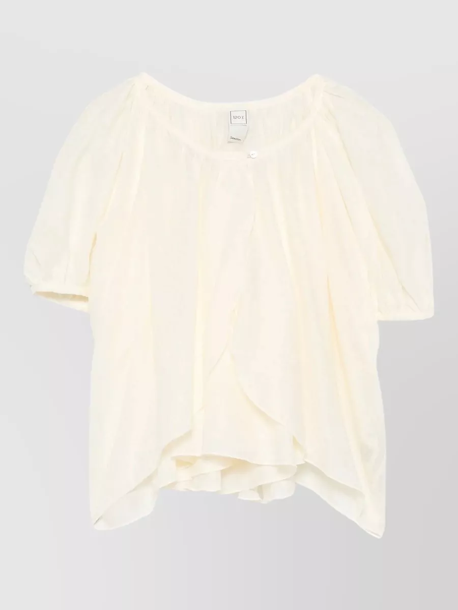 120% Lino Linen Cropped Blouse
