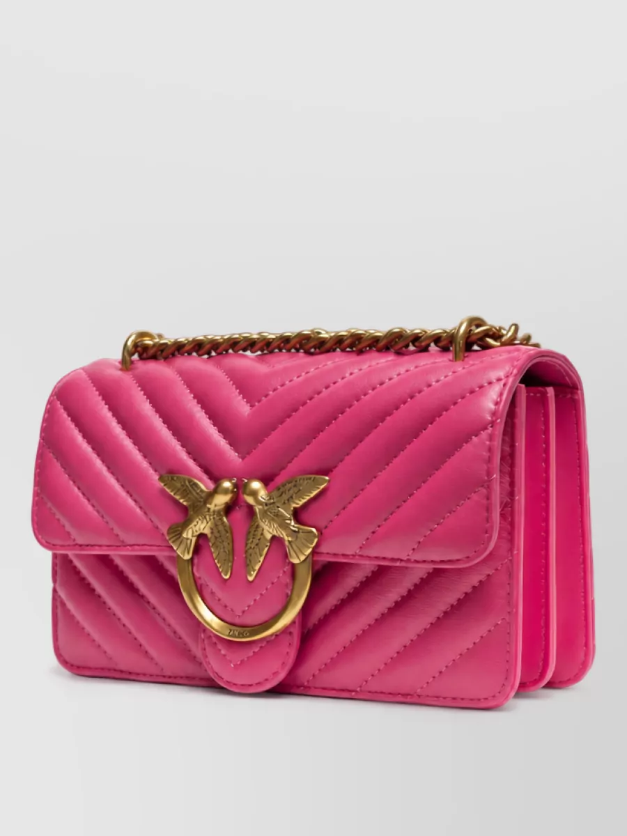 Pinko Love Bag One Mini Leather Clutch Bag