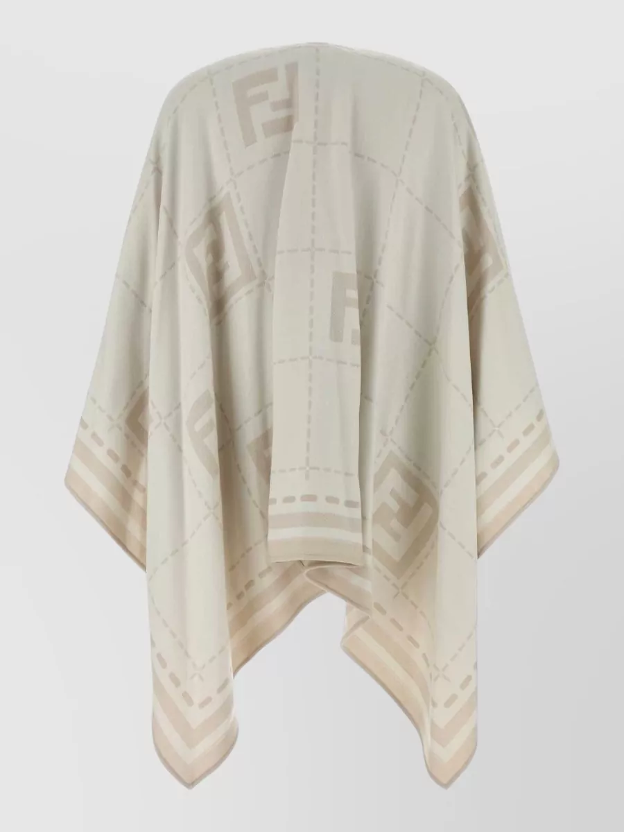 Fendi Virgin Wool Asymmetric Poncho