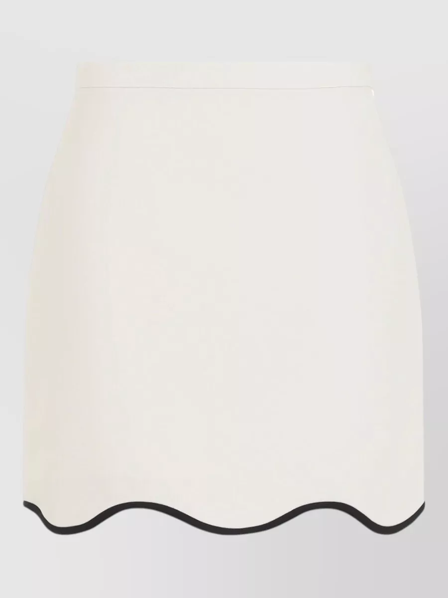 Valentino silk virgin wool mini skirt