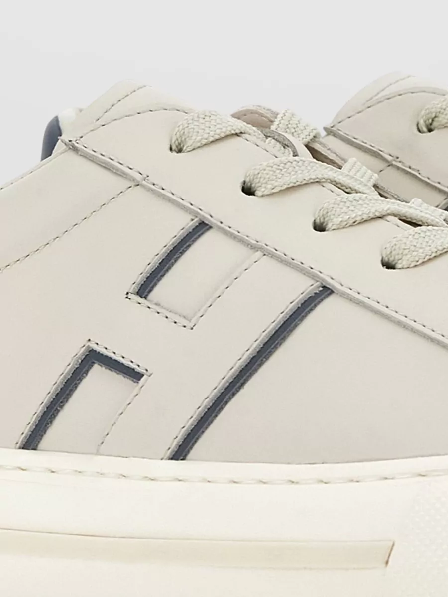 Hogan Low Sneakers Contrast Heel Tab Flat Sole