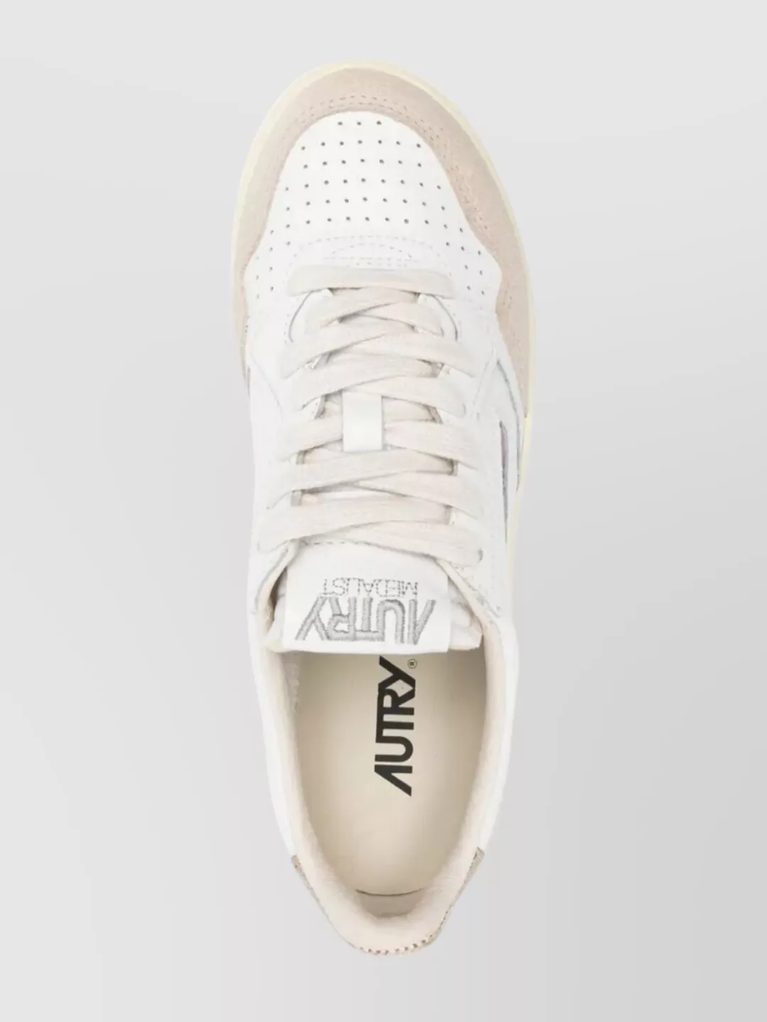 Autry Low Top Suede Sneakers With Perforated Design