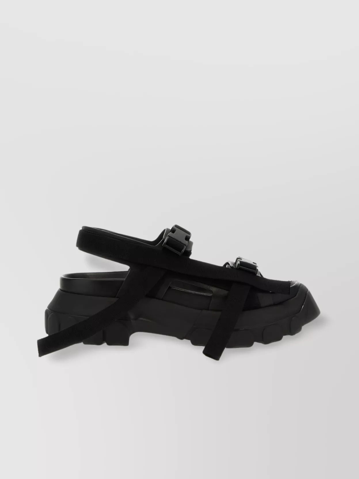 Rick Owens Chunky Sole Sandals Back Strap In Black