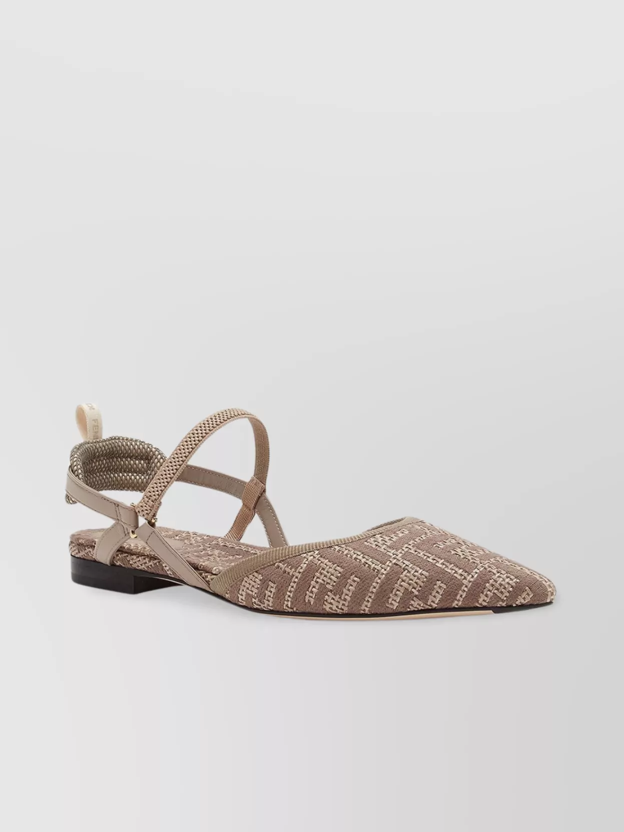 Shop Fendi Lite Geometric Jacquard Ballerina Shoes