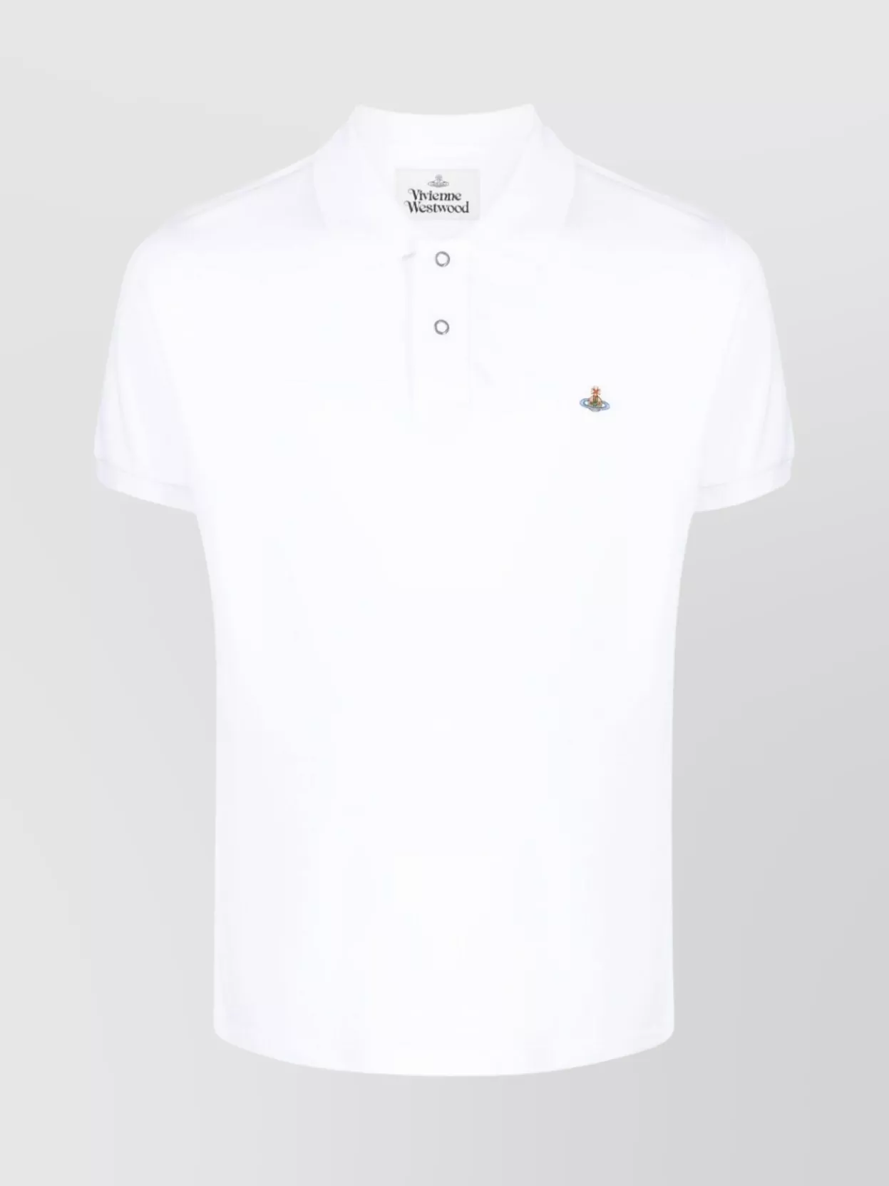Shop Vivienne Westwood Orb Essential Polo Shirt In Organic Cotton In White