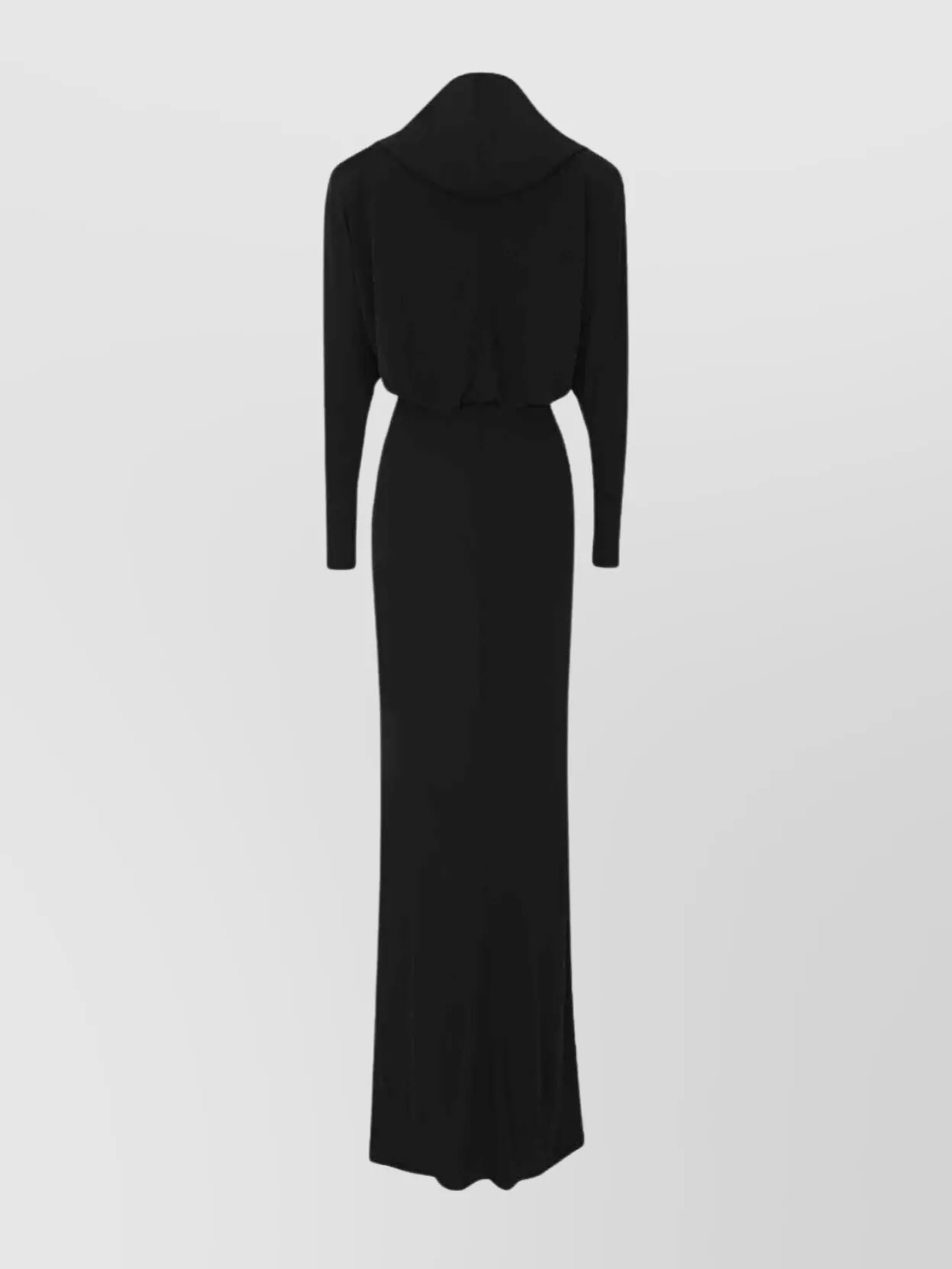 Saint Laurent Draped Knee Length Dress With Long Sleeves