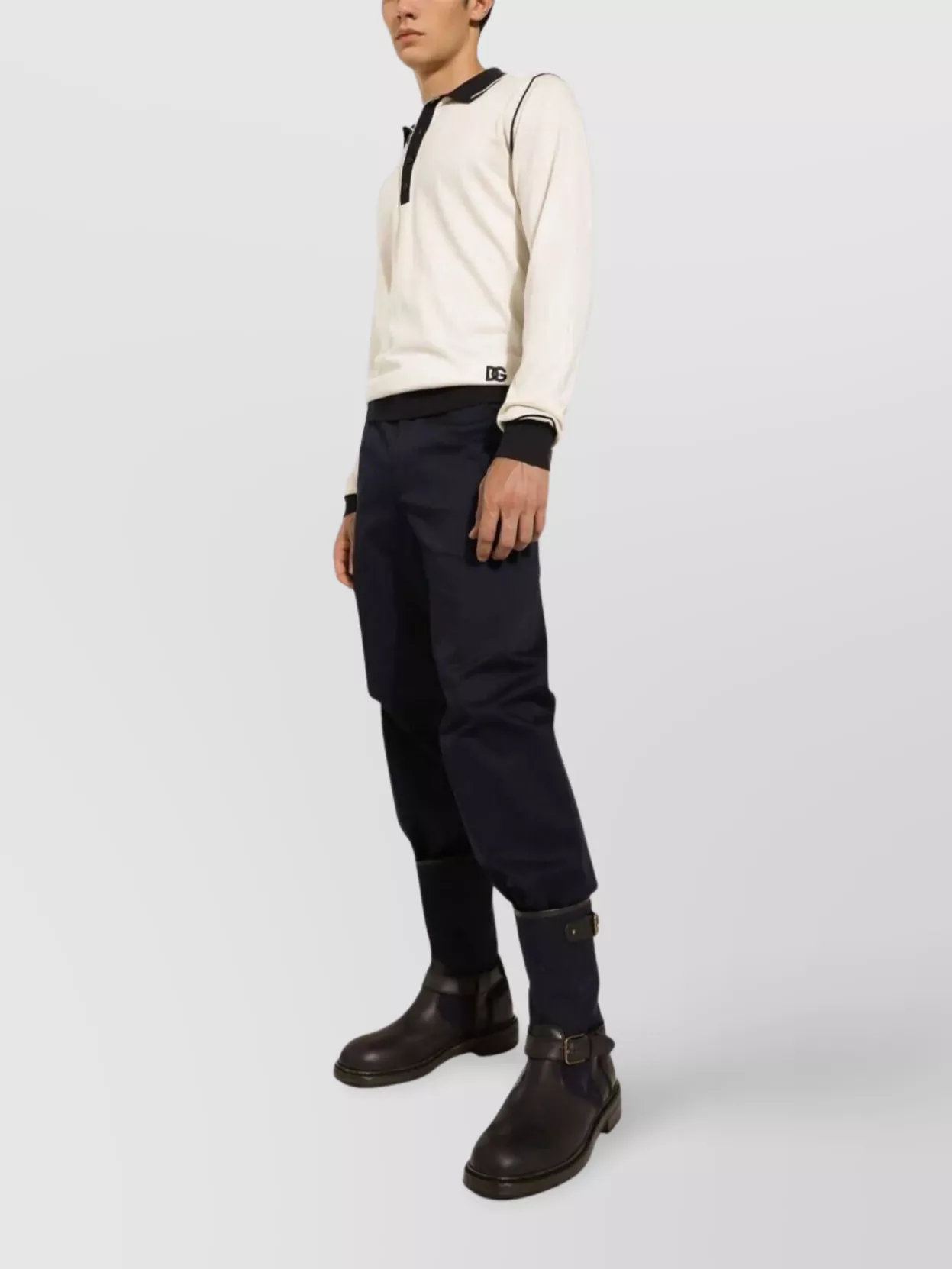 Dolce&Gabbana Tapered Stretch-Cotton Trousers Pockets