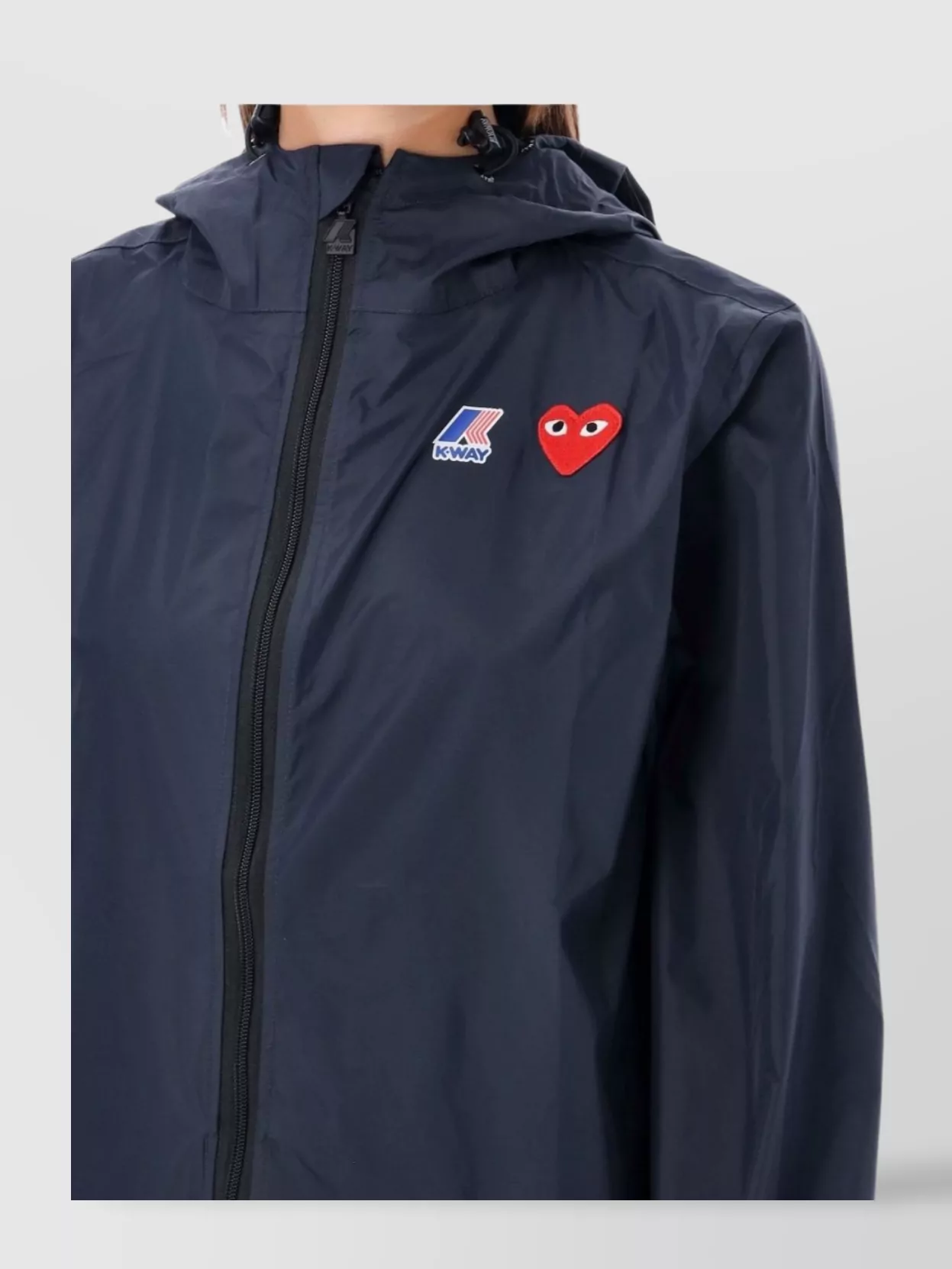 Comme Des Garçons Play Zip Hoodie Embroidered Detail