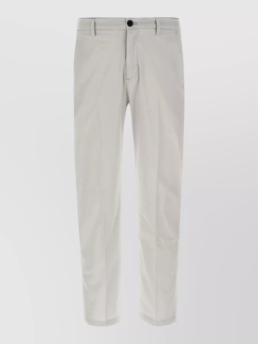 Department 5 cropped pleated cotton straight-leg trousers
