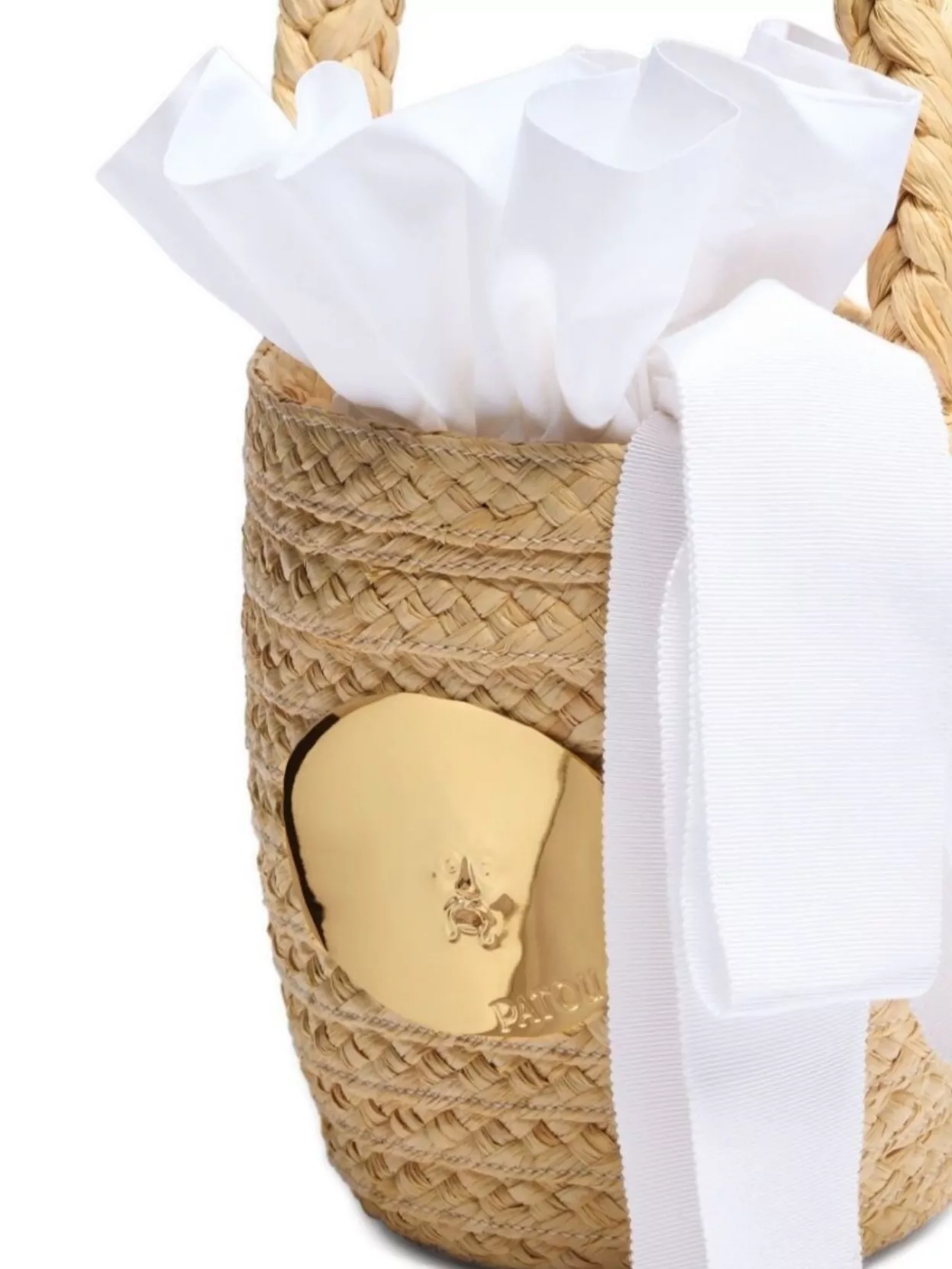 Patou Raffia Bucket Bag