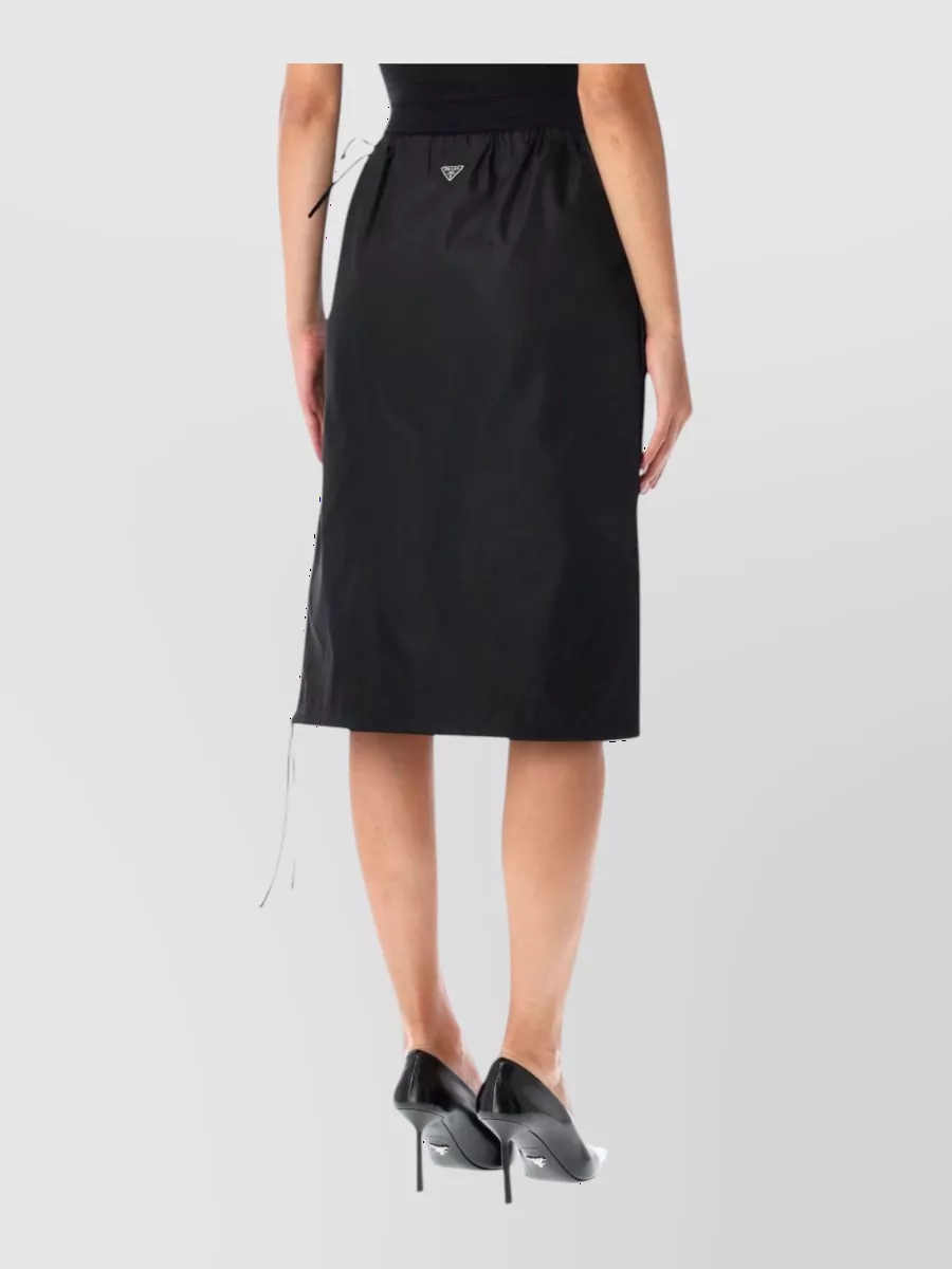 Prada Re-Nylon Pleated Midi Skirt
