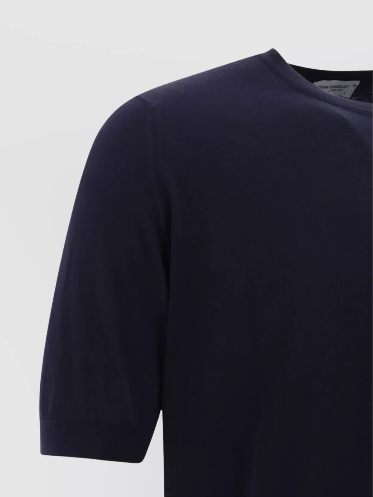 John Smedley Crew Neck Plain Design Short Sleeves