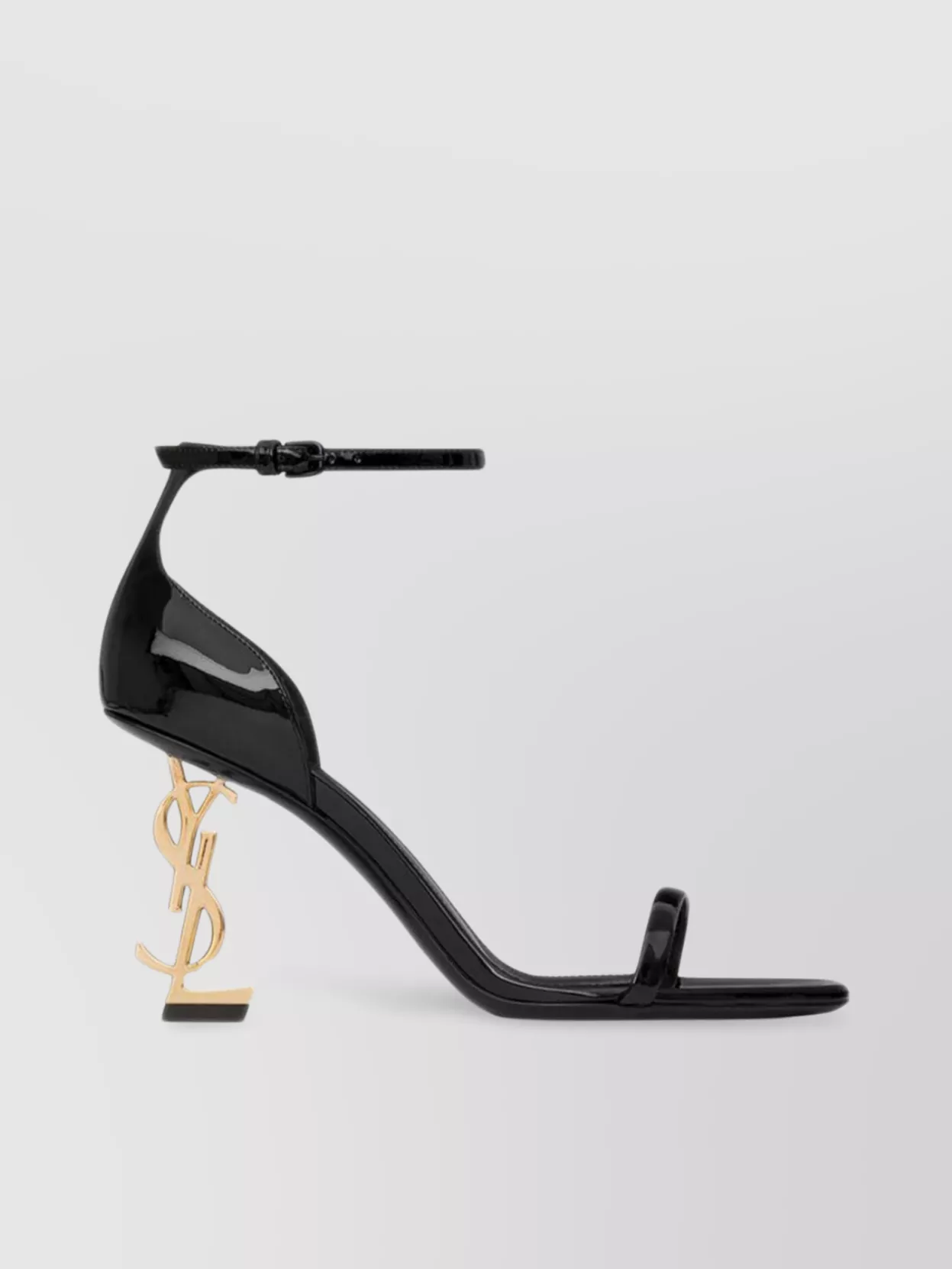 Shop Saint Laurent Metallic Stiletto Heel Sandals In Black