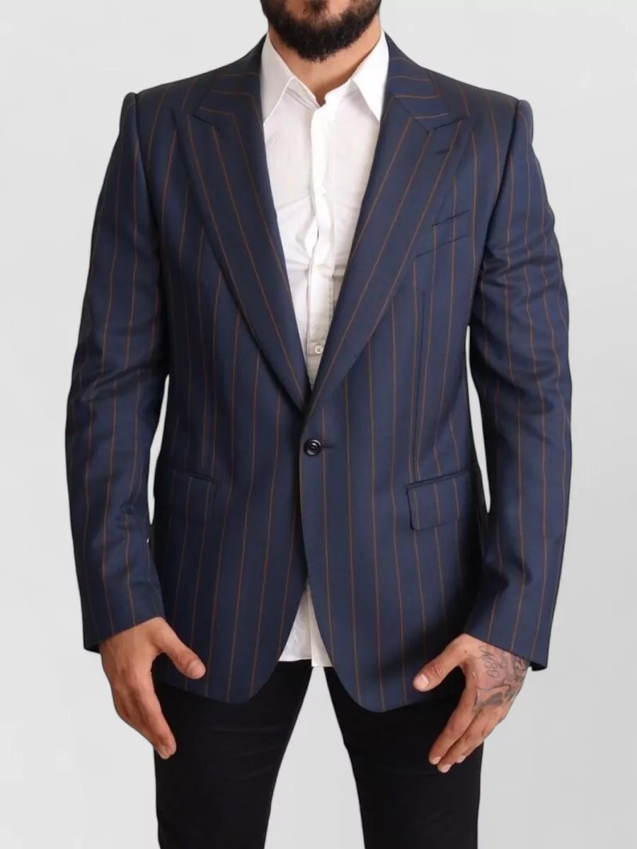 Dolce&Gabbana wool striped slim-fit blazer