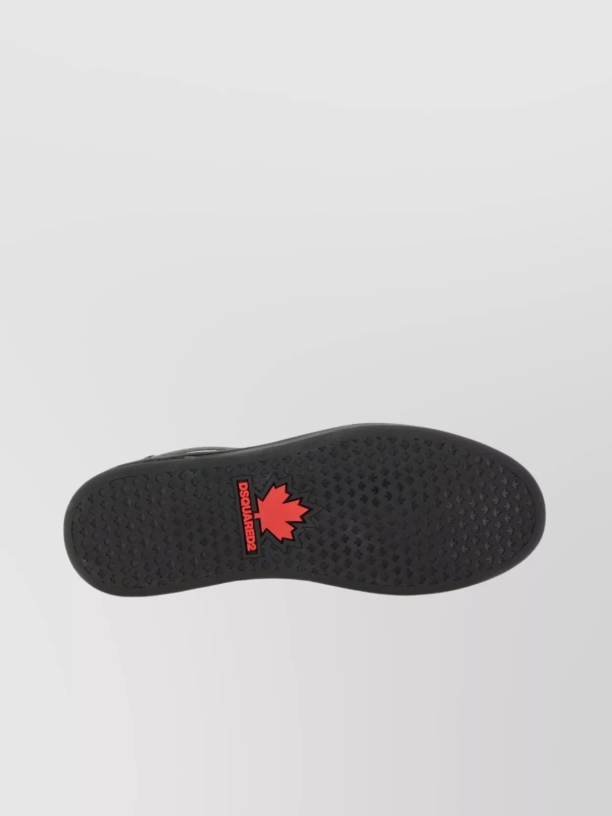 Dsquared2 Leather Textured Sneaker Round Toe Rubber