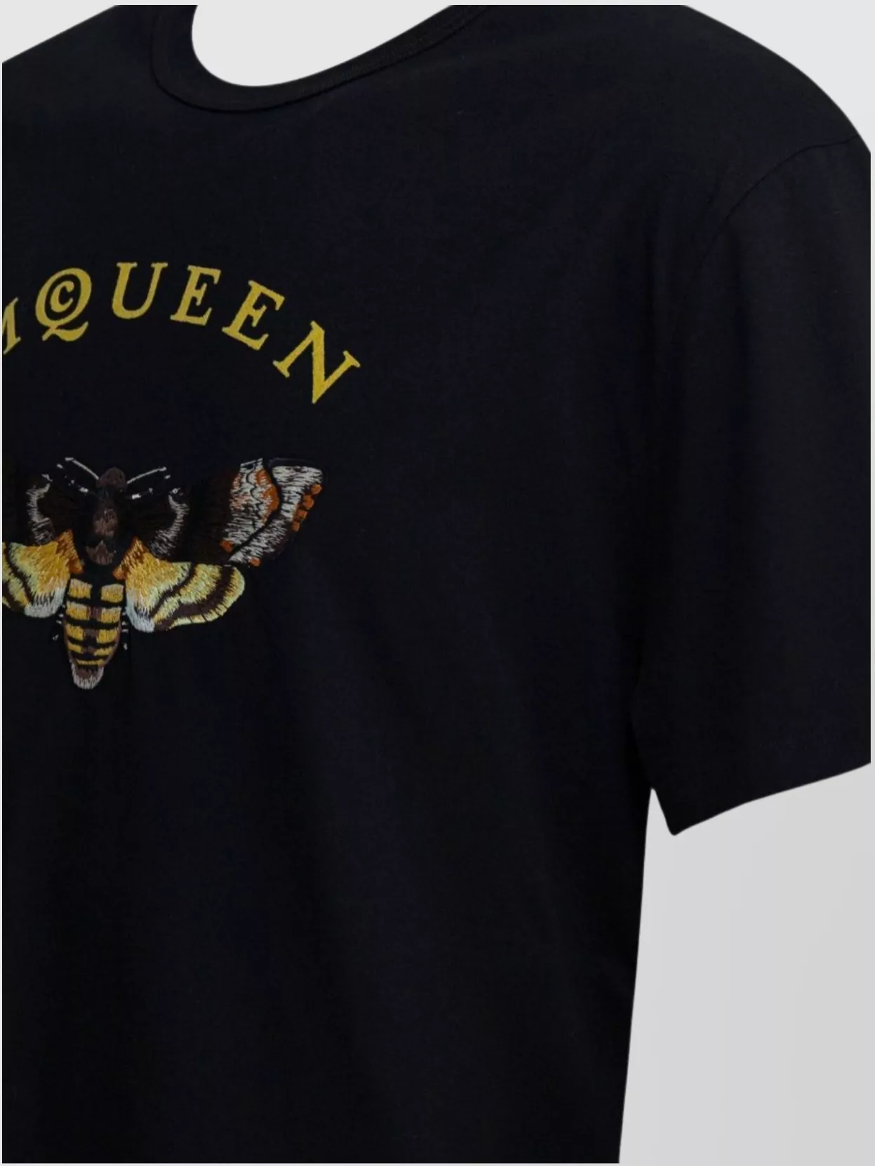 Alexander Mcqueen Short Sleeve Crew Neck Embroidered T-Shirt