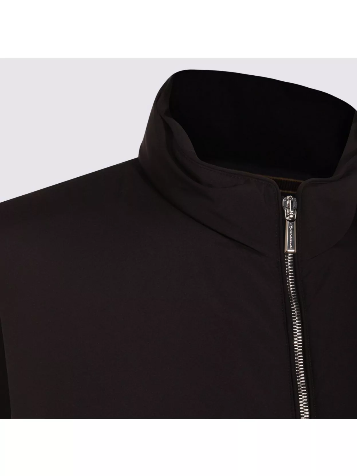 Moorer Padded Vests With High Collar And Side Pockets In Black