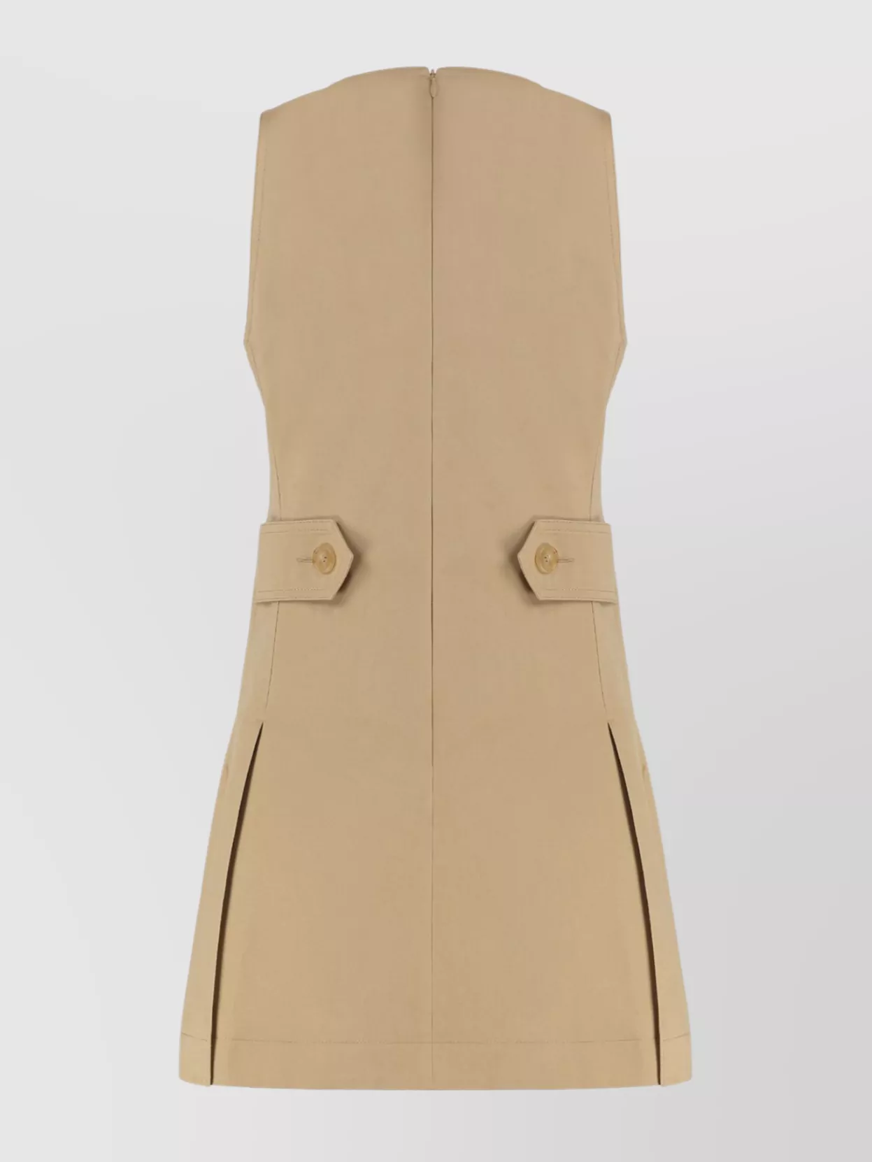 Chloé Satin Cotton Dress With Button And Slit