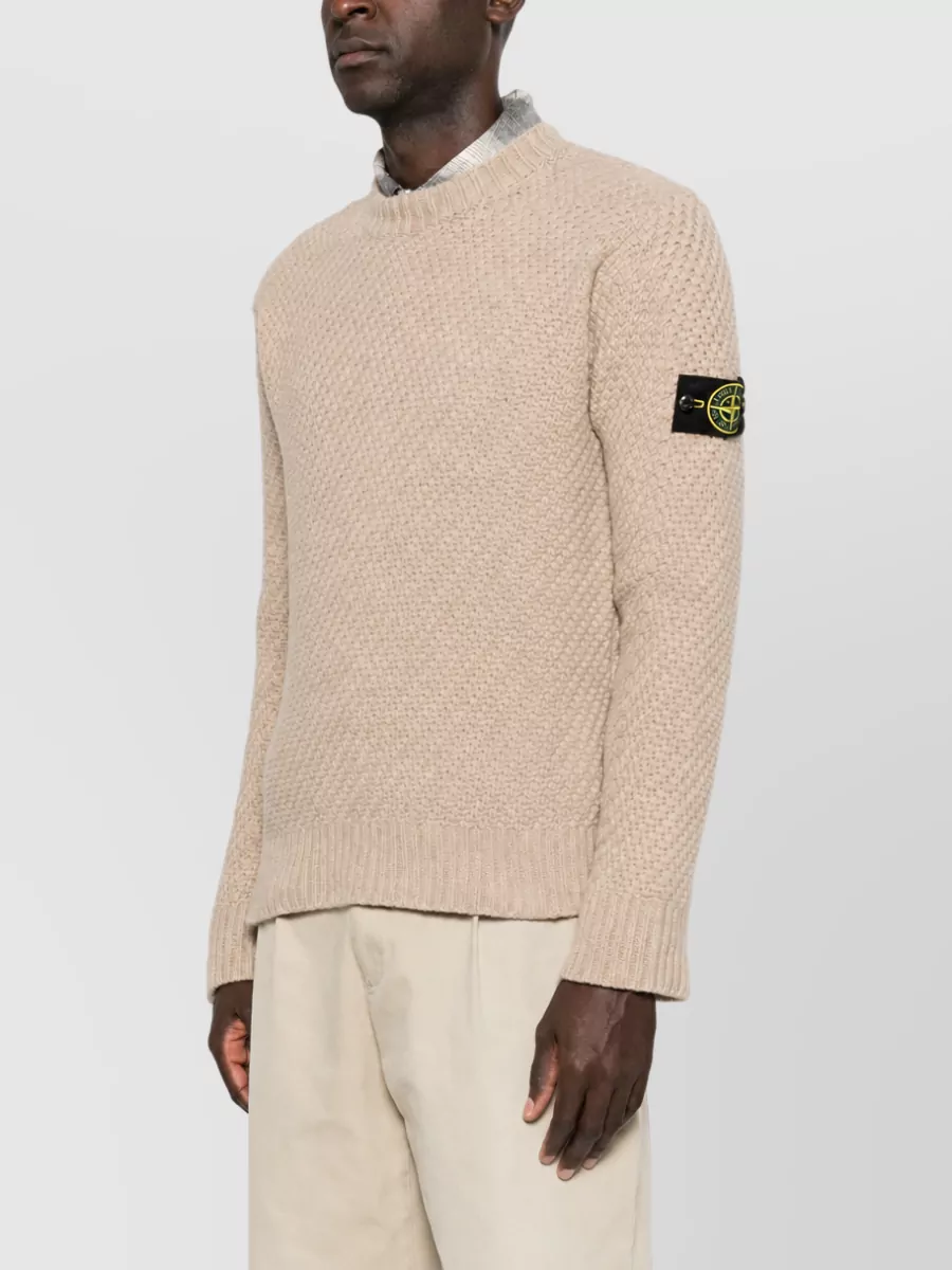 Stone Island Loose Waffle-Knit Crewneck Jumper