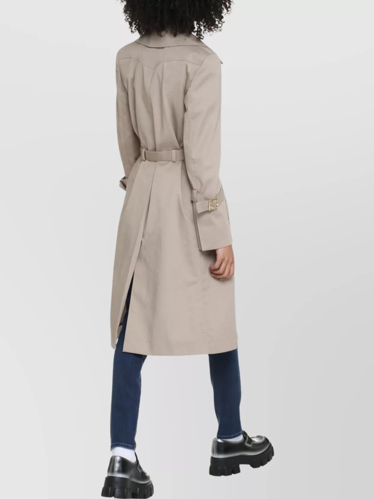 Patou Trench Coat With Lapel Collar And Storm Flap