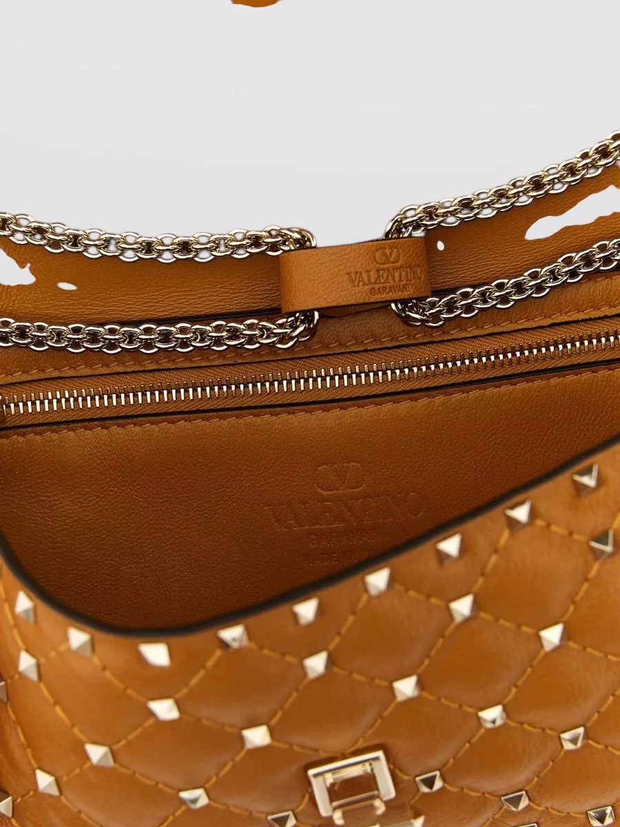 Valentino Garavani Rockstud Spike Medium Leather Clutch Bag
