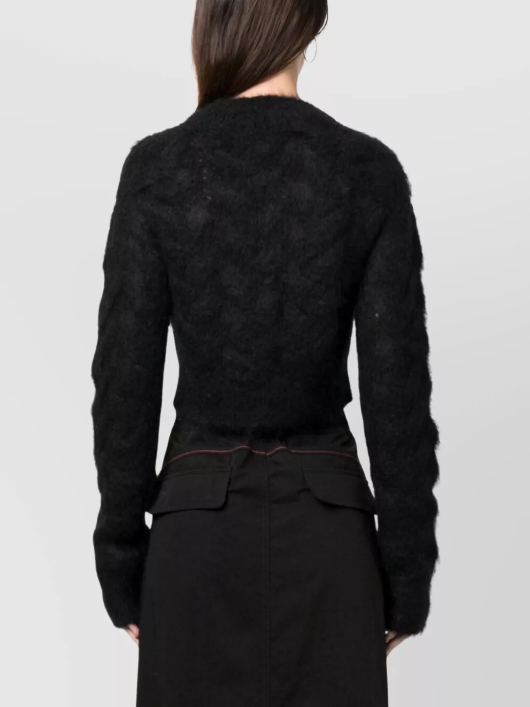 Dsquared2 Cropped Knit Pullover Long Sleeves