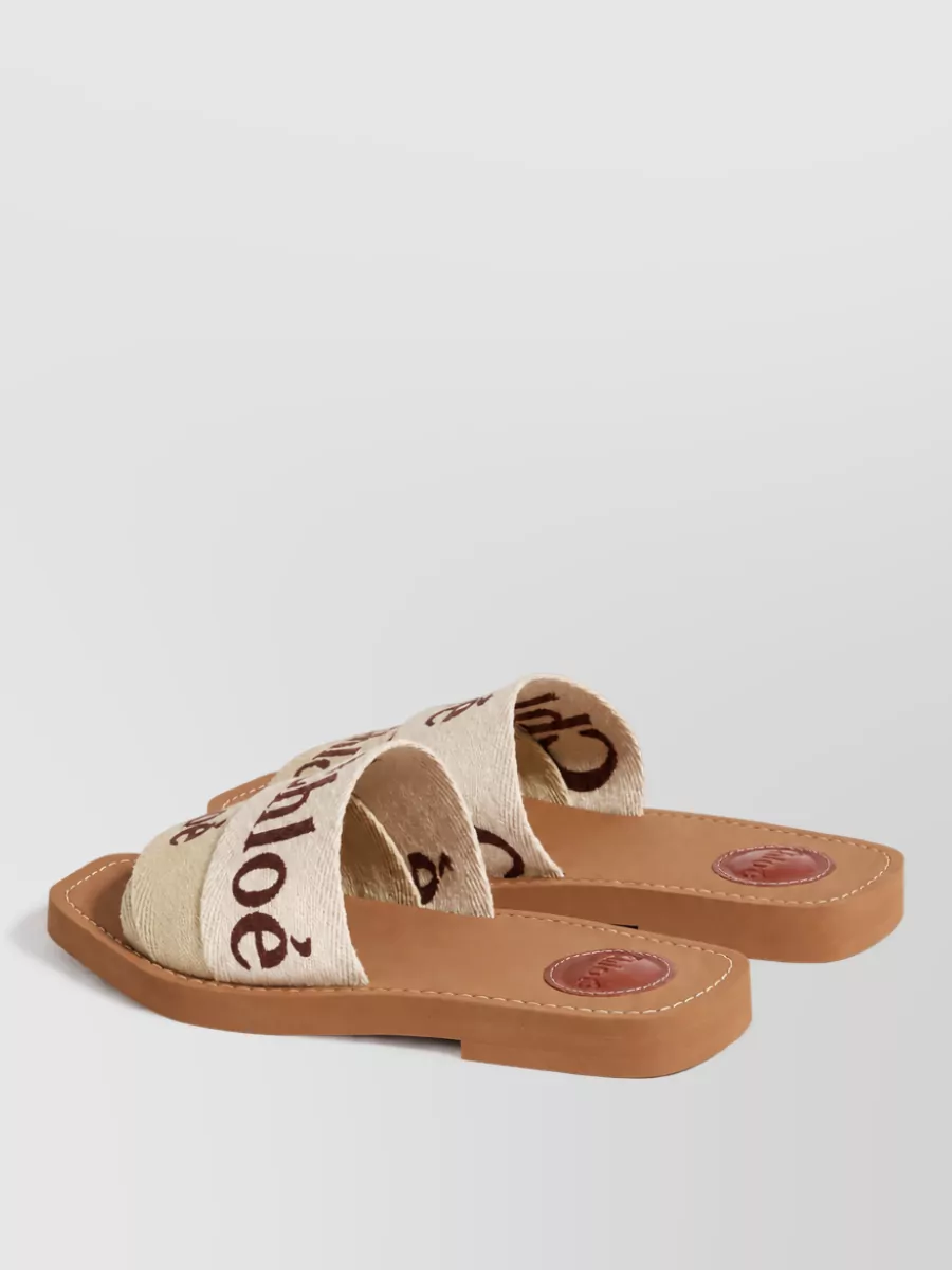 Chloé Linen Slides