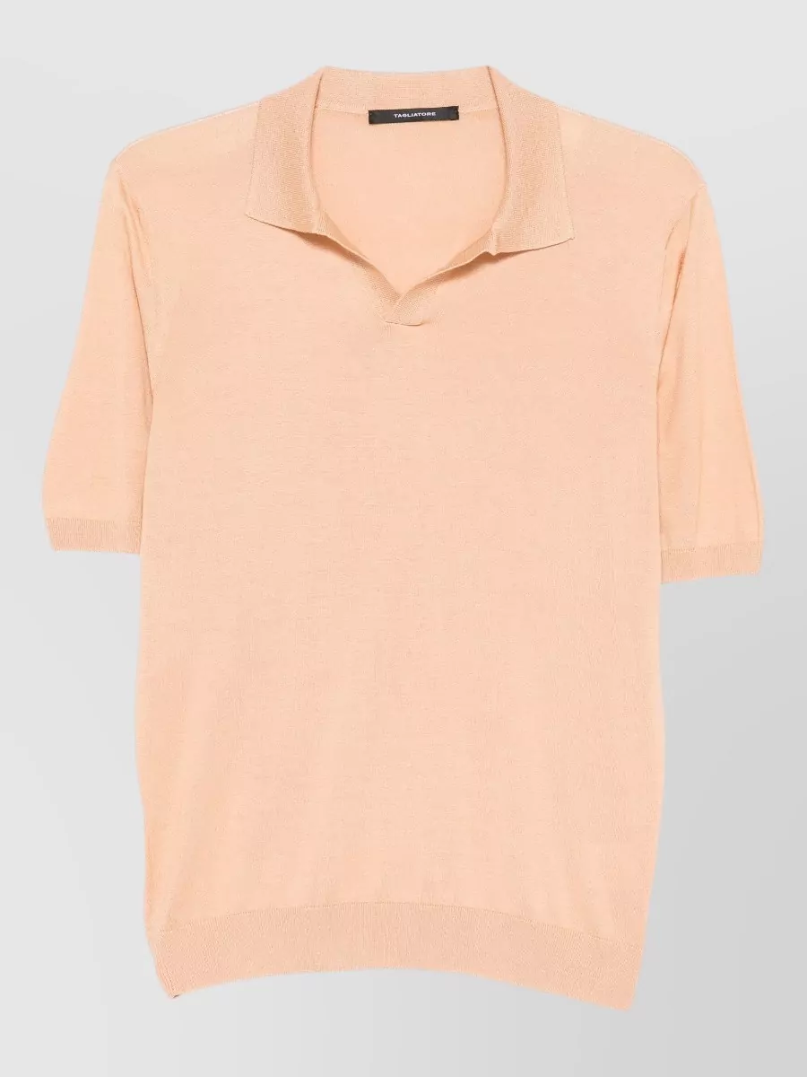 Tagliatore silk short-sleeve polo shirt