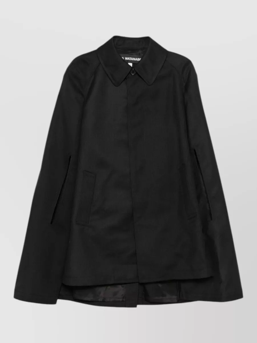 Junya Watanabe wool pinstripe fitted coat