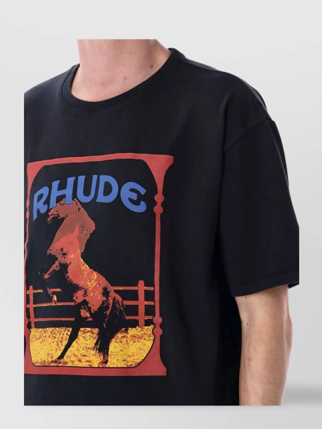 Rhude Cadre Noir Logo-print Cotton-jersey T-shirt