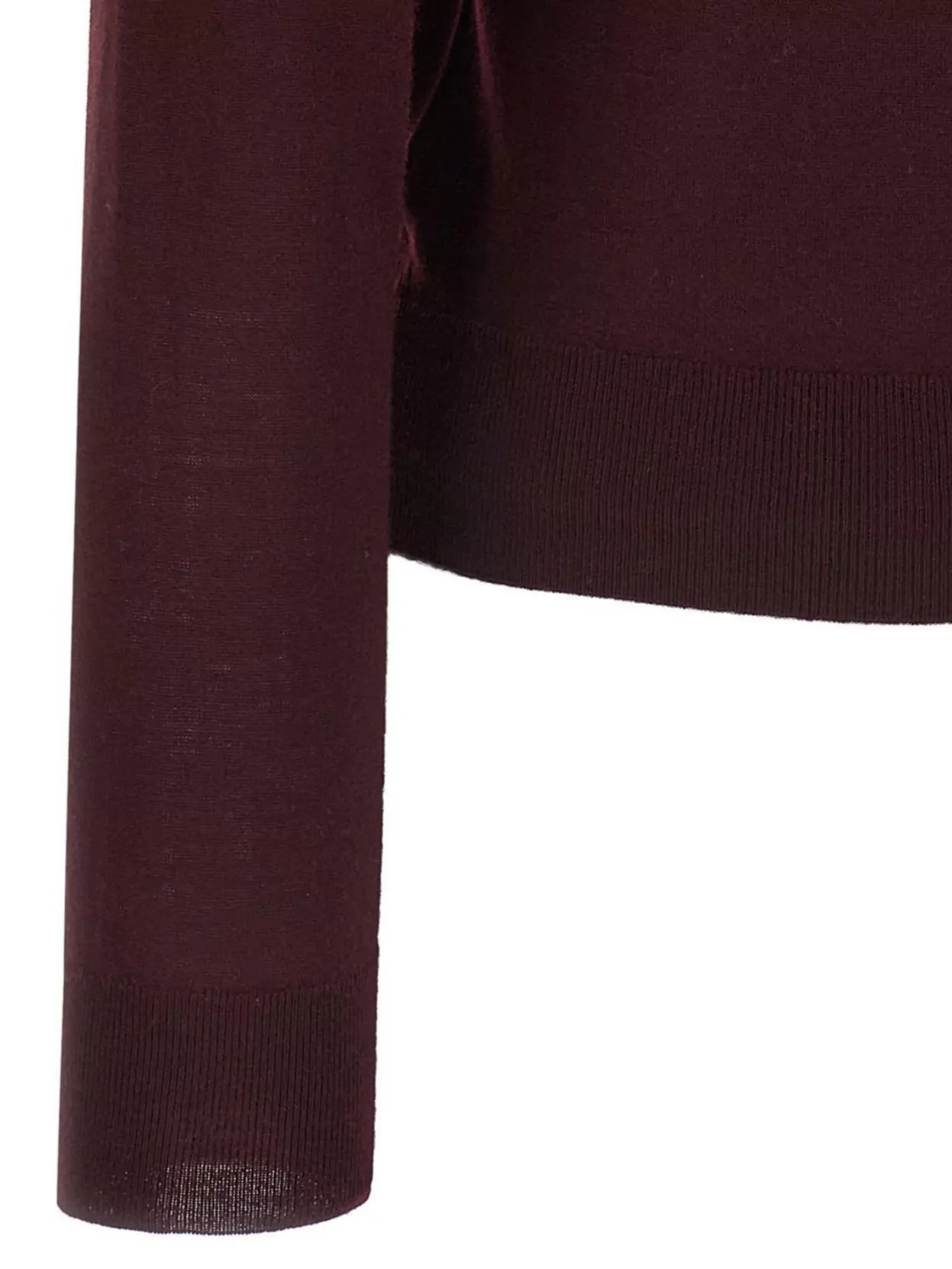 Saint Laurent Ribbed V-neck Knit Sweater With Long Sleeves In Animal Print