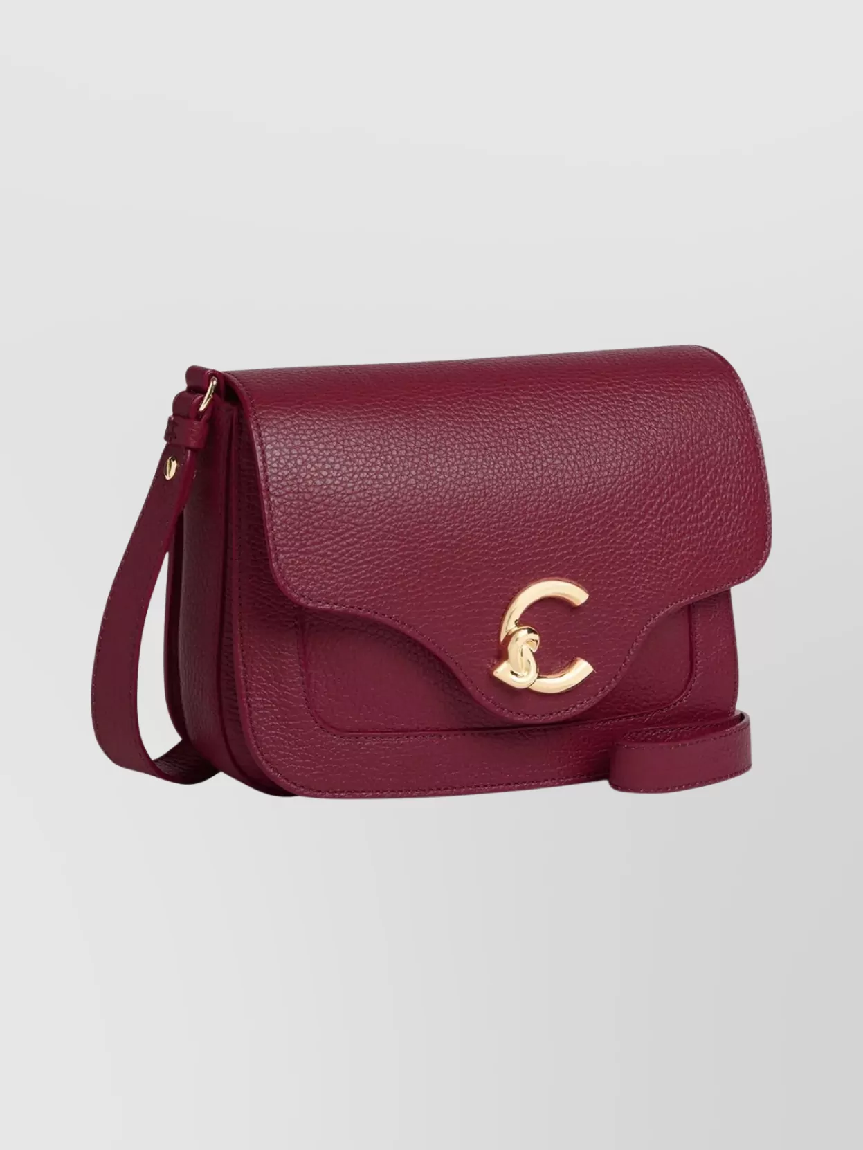 Coccinelle Textured Leather Cross-Body Bag Adjustable Strap