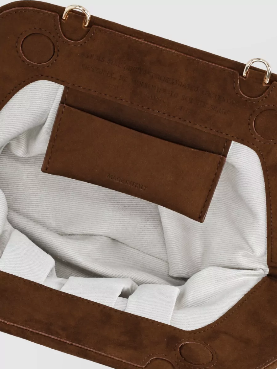 Themoiré Hand Recycled Suede Woven Clutch Bag