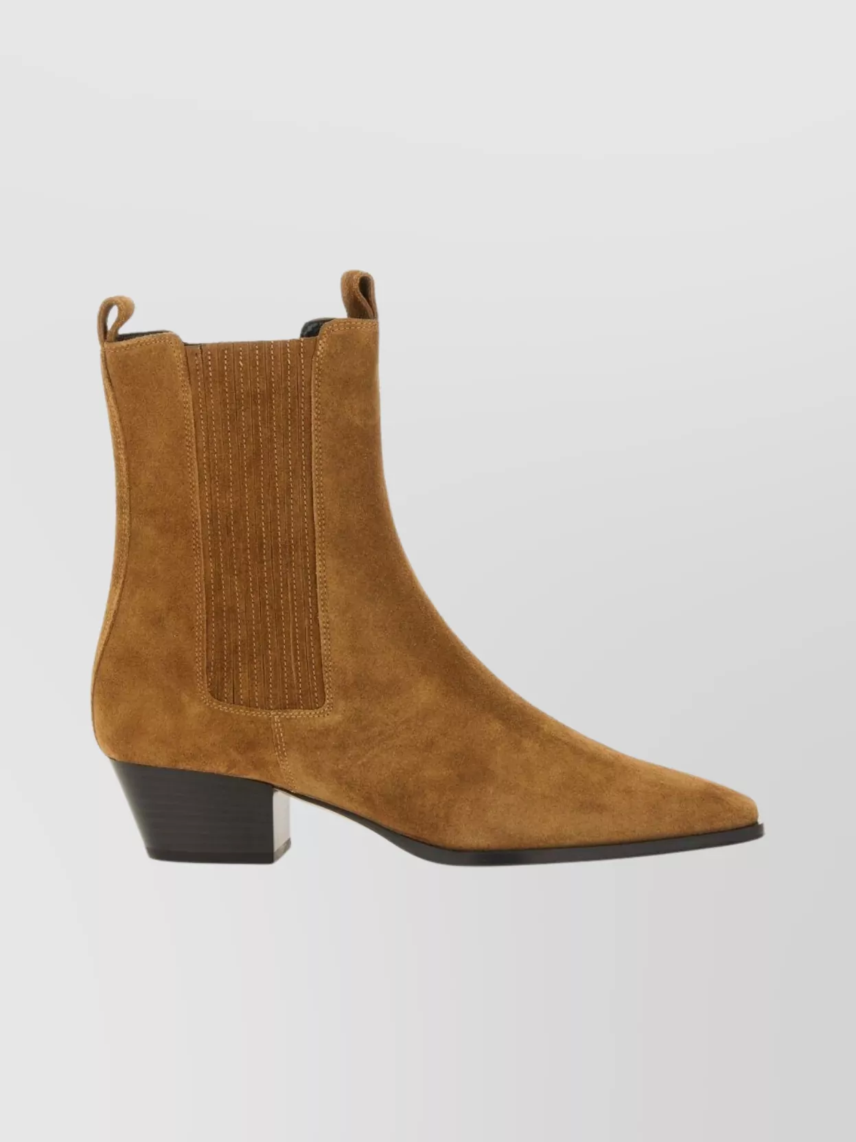 Aeyde Suede Block Heel Boots With Elastic Panels