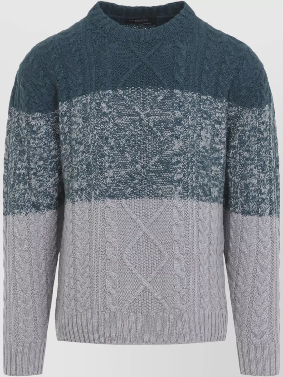 Kiton Cashmere Cable-Knit Crew-Neck Sweater